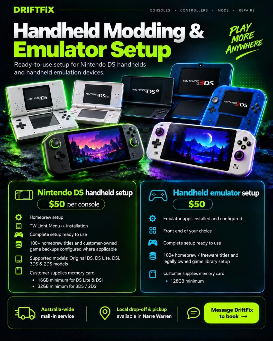 handheld modding and emulator setup